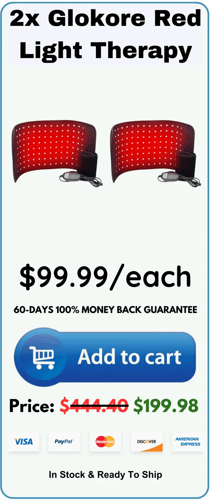 Glokore Red Light Therapy package price